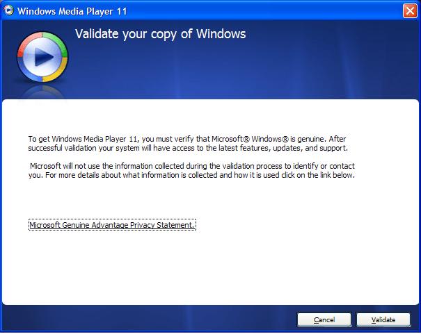 windows media player 11 convalidare gratis windows media player 11 convalidare gratis
